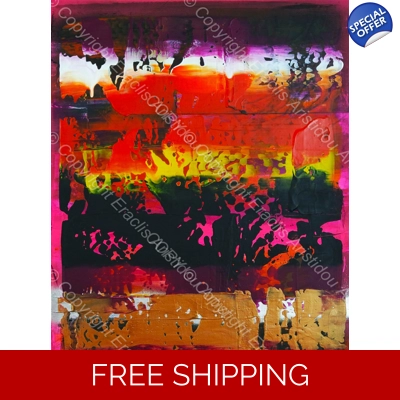 Abstract Fractured Multicoloured 5451